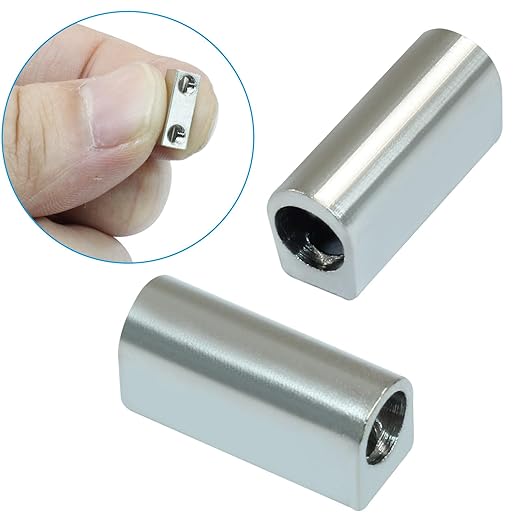 20 Pcs Stainless Steel Wire Rope Cable Clamps, Adjustable Clamp Double Hole Fastener, New Upgrade Fastener(3.0mm Wire Holes)