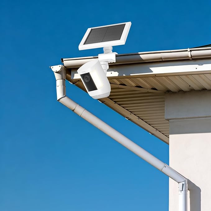 2 in 1 Gutter Mount for Outdoor Camera and Solar Panel, 360°Adjustable Universal Gutter Mount Compatible with Ring, Arlo, Eufy, Wyze, Tapo, Reolink Security Cameras and Solar Panels(2 Pack)