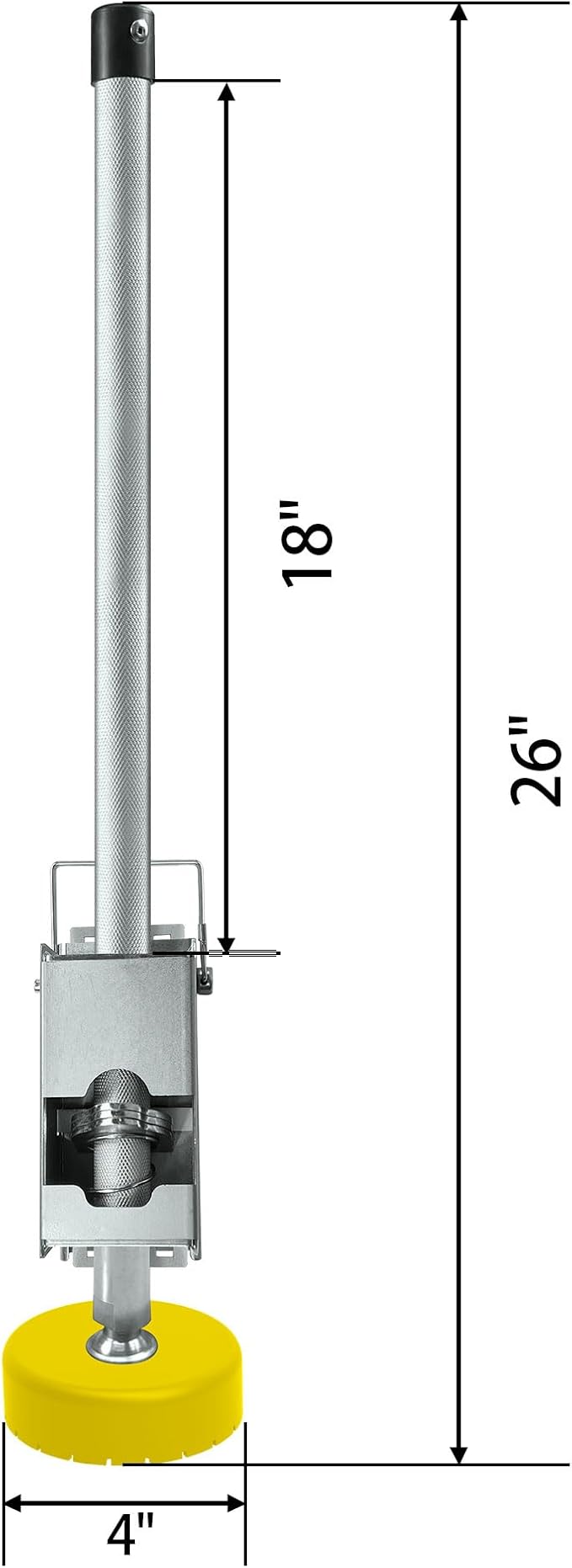 Adjustable Extension Ladder Stabilizer Leg Ground Leveler for Stairs and Other Surfaces,Ladder Levelers with Anti-Slip Pattern Steel Pole