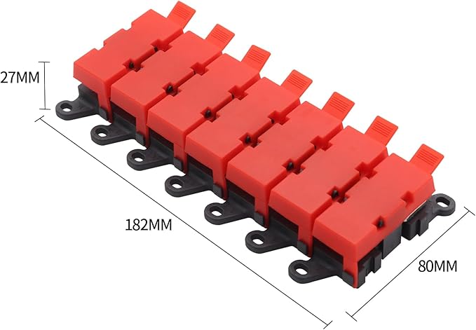 6way Midi Fuse Holder Car Audio Automotive Marine Boat Motor Fuse Blocks Midi Holder 30 Amp 60Amp 100Amp Midi Fuses 1in 6out