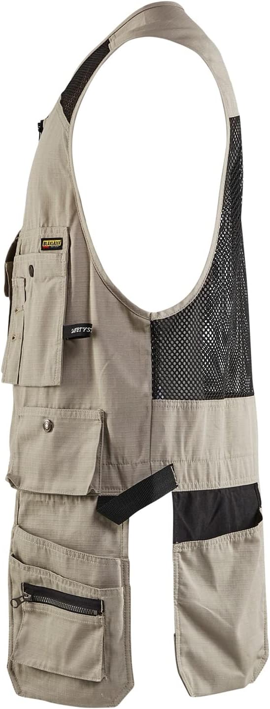 Blaklader Men's Ripstop Kangaroo Mesh Work Vest with Utility Pockets