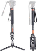 Cayer Carbon Fiber Monopod Leg, 68 Inch Camera Telescopic Video Monopod Tube with Feet, Compatible for DSLR Cameras and Camcorders