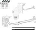 Telescoping Aluminum Wall Mount (11.8-23.6in / 30-60cm) with L-Shaped Adapter - Adjustable Length for CCTV Dome/IP/PTZ Cameras, Indoor/Outdoor Heavy-Duty Use