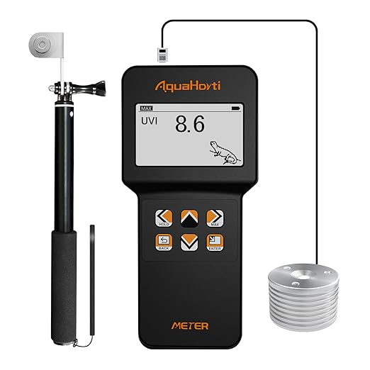 Reptile UV Index Meter,0-388.9,for UVB Fluorescent Lamp and LED Lights,Sunlight. Record UVI Distribution