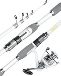 Ghosthorn Fishing Rod and Reel Combo Carbon Fiber Telescopic Fishing Pole Carrier Bag Portable Kit Saltwater Freshwater