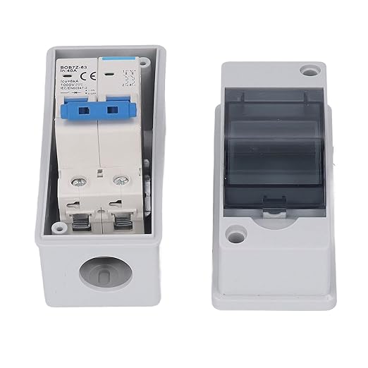 DC Disconnect Switch 1000V 40A PV Solar Panel Disconnect Switch IP65 Distribution Box Isolation Switch Photovoltaic Solar Panel Grid Connected System with Transparent Cover