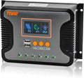 PowMr 30A 12V/24V/36V/48V PWM Solar Charge Controller w/ LCD Display USB Port for AGM, Gel, Flooded and Lithium Battery,for RVs, Yachts,Off-Gird, Max PV 100VDC,360W-1440W, Off-Gird Solar Controller