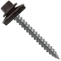 Metal Roofing Screws: (250) 12 x 2 Dark Brown Hex Sheet Metal Roof Screw. Sharp Point Metal to Wood siding Screws. 5/8" EPDM Washer