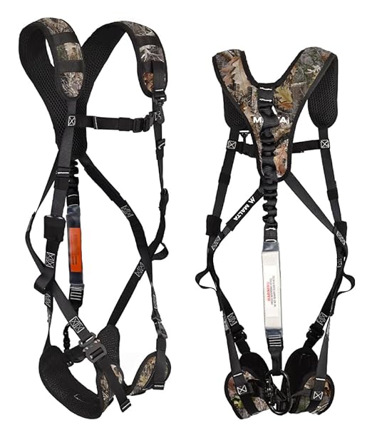 Malta Hunting Safety Ultralight Safety Harness Kit Set, TrueTimber Patterns, Multi-Sizes (Kanati Camo, Small-Medium)