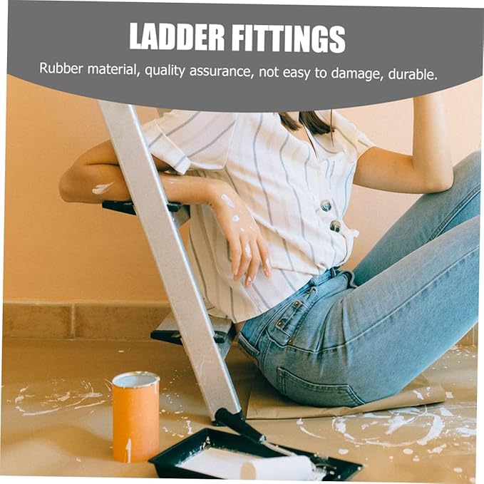 DOITOOL 6pcs Non-Slip Ladder Feet Covers Epdm Roof Ladder Protector Pad for Attic