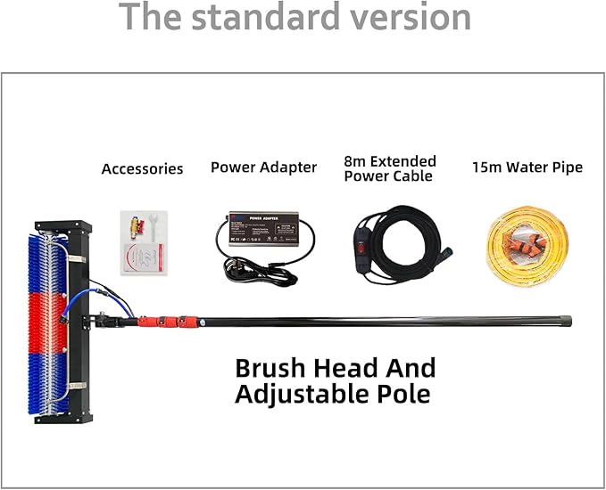 Solar Panel Cleaning Roller Brush (18FT-Inverter)