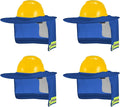 4 Pack Sun Shade Full Brim, Visor Mesh Neck Sun Shield with Reflective Strips Neck Sunshade Cover, Accessories (Blue)