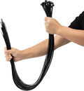 XINGO 36 Inch Black Large Zip Ties Heavy Duty 40 PCS, 200 LBS Ultra Strong Plastic Wire Ties, Large Cable Ties Extra Long Tie Wraps, Indoor and Outdoor UV Resistant