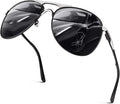 GQUEEN Classic Military Style Pilot Polarized Sunglasses Spring Hinges Al-Mg for mens womens MOS1