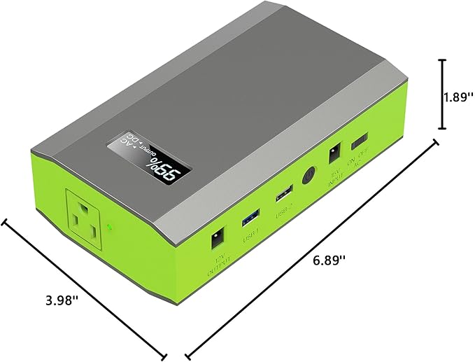 ZeroKor Portable Power Bank with AC Outlet, 65W External Battery Pack 23400mAh Portable Laptop Charger Portable Power Source Backup for Outdoor Tent Camping Home Office Smart Devices -Green