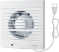 6 Inch Bathroom Exhaust Fan with Plug, 320 m³/h, 35 dB Ultra Quiet, Wall Window Mount Ventilation Fan for Large Bathroom, Kitchen, Laundry, Commercial Use