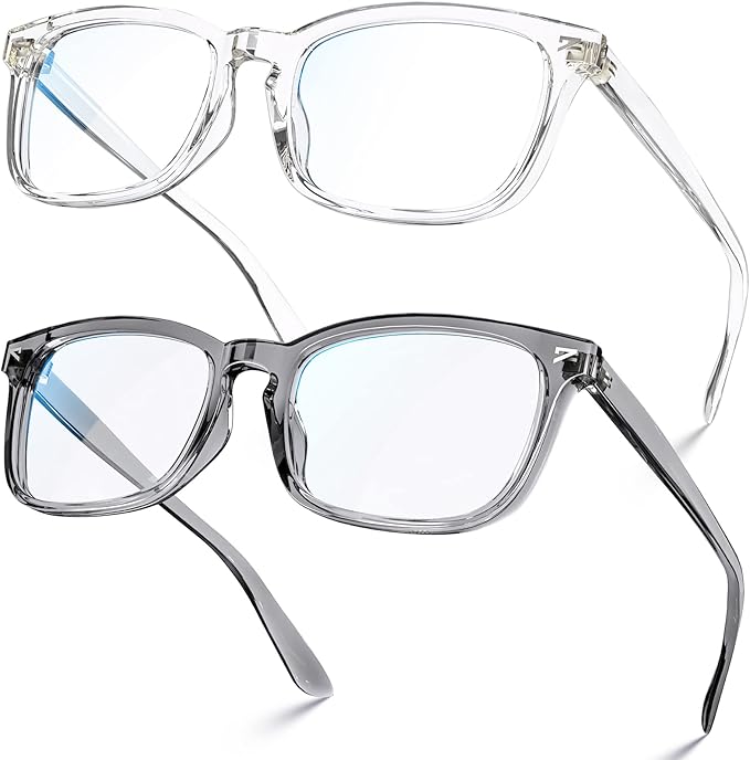 VISOONE Blue Light Blocking Glasses Square with Anti Computer Glare for Gaming Women and Men MONTANA