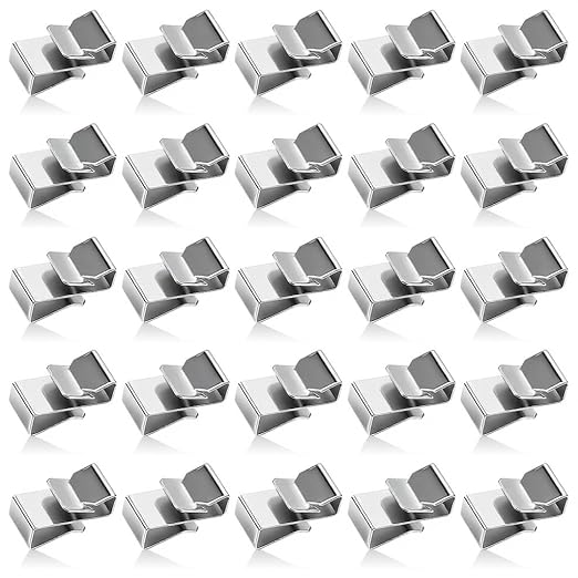 25 PCS Trailer Frame Wire Clips, Metal Trailer Wiring Clips for Wire Management, Stainless Steel Cable Wire Clips for All Types Cargo Camper Boat Snowmobile Trailer