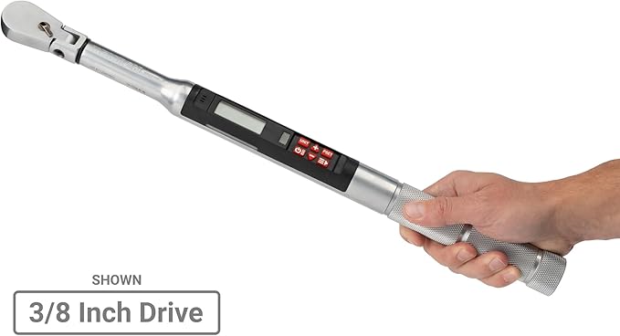 TEKTON 3/8, 1/2 Inch Drive 90-Tooth Flex Head Dual-Direction Electronic Torque Wrench Set, 2-Piece (10-100 ft-lb, 30-300 ft-lb) | TRQ98901
