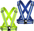 Reflective Vest, High Visibility Safety Vest Straps Reflective Gear for Night Running Walking Cycling for Men Women Kids