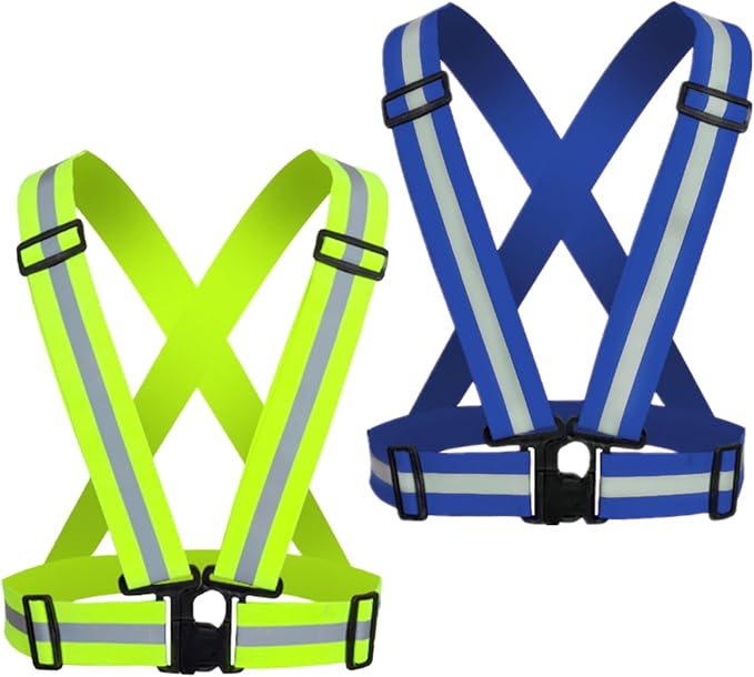 Reflective Vest, High Visibility Safety Vest Straps Reflective Gear for Night Running Walking Cycling for Men Women Kids