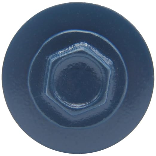 Metal Roofing Screw: (250) 12 x 1-1/2" Heron Blue Hex Sheet Metal Roof Screw. Sharp Point Metal to Wood siding Screws. 5/8" EPDM Washer.
