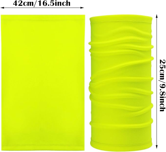 Geyoga 6 Pieces Summer UV Protection Cooling Neck Gaiter Face Clothing Neck Gaiter Mask Scarf Sunscreen Breathable Bandana