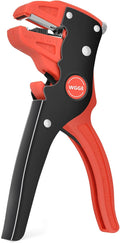 WGGE Automatic Wire Stripper and Cutter, 2 IN 1 Wire Stripper Tool, Adjustable 10-24 AWG Electrical Cable Wire Stripping Tool for Electronic and Automotive Repair, Eagle Nose Pliers (7-Inch)