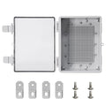 Junction Electrical Box Waterproof Box ABS Plastic Dustproof Waterproof Outdoor Universal Project Enclosure Weatherproof Enclosure Clear 8"x6.1"x3.9"