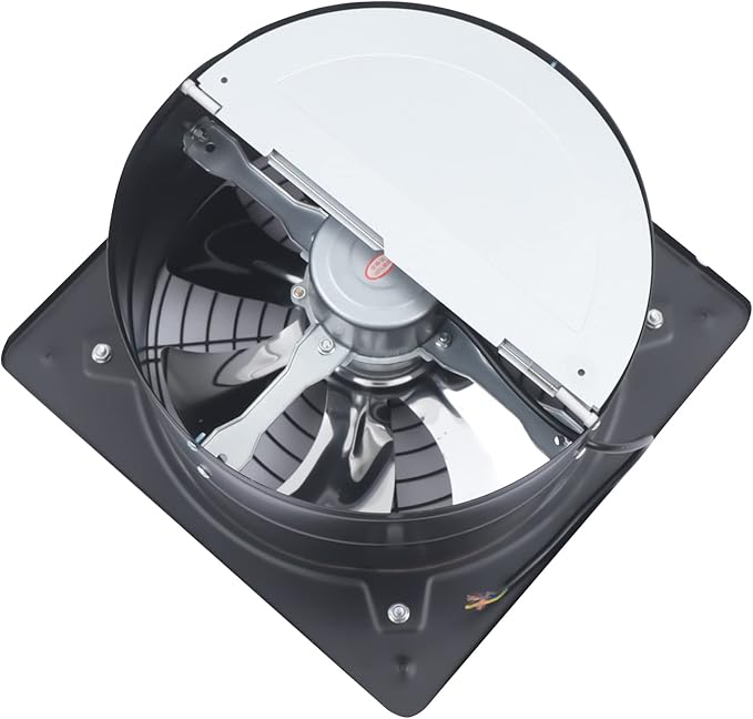 12'' Explosion Proof Exhaust Fan, 125W Industrial Axial Flow Fan Utility Blower Ventilator Extractor Factory Extraction Ventilation for Garage Shops Kitchen, 2800RPM