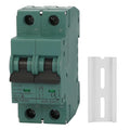 DC 10 Amp Miniature Circuit Breaker, 500V 2 Pole DC Breakers for Solar Systems, Anti Electric Shock Design, DIN Rail Mount(C10A)