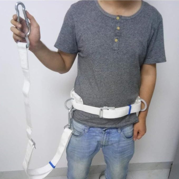 HUAWELL Safety Belt with Adjustable Lanyard, Tree Climbing Harness Protective Gear, Personal Protection Fall Arrest Kit