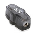 NVX XMANL04 1/0 or 4 Gauge ANL/Mini-ANL Inline Fuse Holder – Solid Brass with Satin Chrome Finish – High-Temp Polycarbonate Housing – Car and Marine Audio Protection
