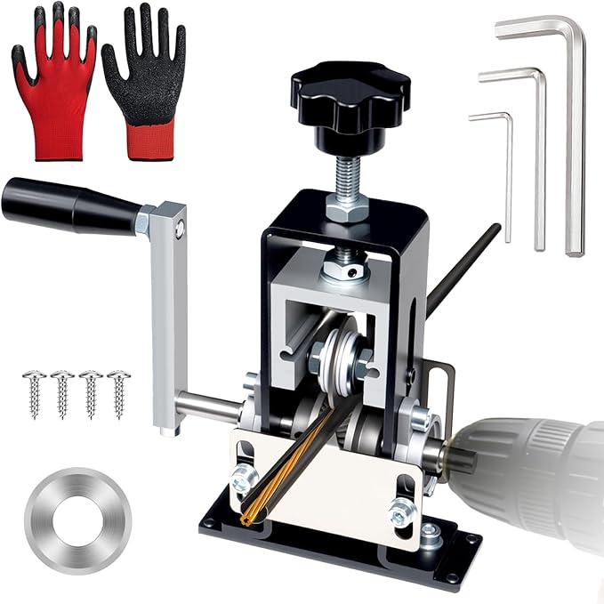 Manual Wire Stripping Machine Gauge Wire 0.06-1 inches,Scrapping Copper Wire Peeler Machine,Drill Powered Hand Crank Wire Stripper Tool for Scrap Copper Recycling
