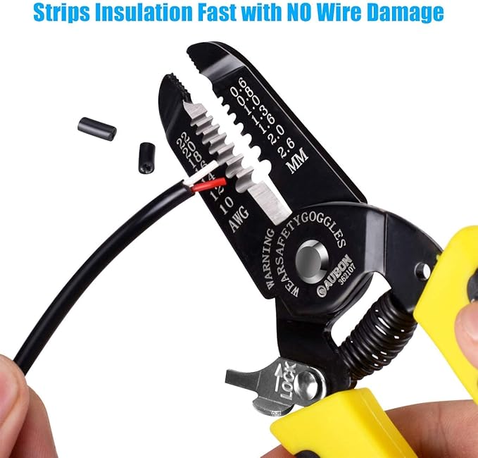 2-Pack 10-22 AWG Wire Stripper, Wire Cutter, Gauge Stripper, Wire Stripping Tool and Multifunctional Hand Tool,Professional Handle Design And Refined Craftsmanship