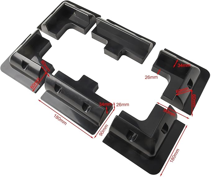 Secure Your Solar Panels with Adjustable Mounting Bracket Kits for Caravan RV Boat Optimal Ventilation (black)