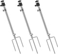 Game & Trail Camera Mount, Trail Camera Stand Mounts Ground Holder, 360 Degree Adjustable Universal Screw Connection 1/4''-20 (6mm), for Night Fishing Lights, Solar Panels, etc. (3 Pack)