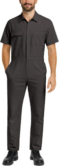 Bass Creek Outfitters Mens Coveralls - Heavy Duty Duck Canvas Short Sleeve Workwear Insulated Coveralls for Men