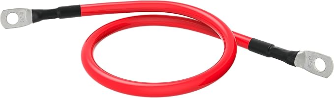 6 AWG Battery Cable 6AWG Gauge Battery Inverter Cables for Automotive Solar Marine Boat RV Car Motorcycle (6 AWG, 1FT, 5/16")
