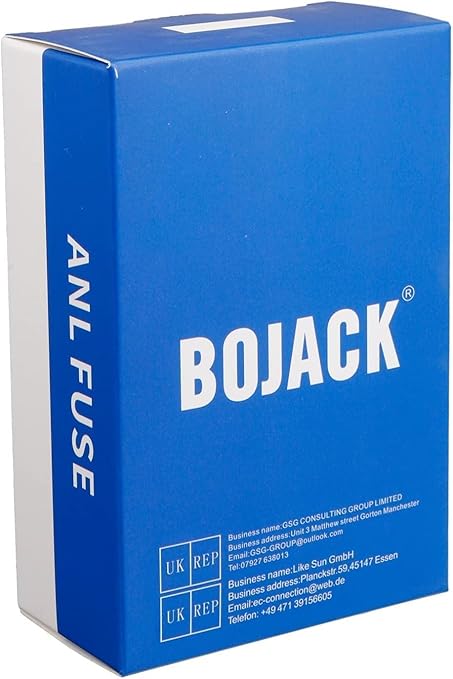 BoJack 2pcs 100A ANL Fuse Holder and 2pcs 100Amp 32VDC ANL Fuses for Audio and Video Systems