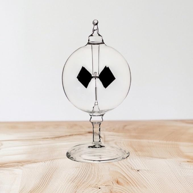 Solar Crookes Radiometer Glass Windmill Handmade for Party Home Decoration Gift Transparent S