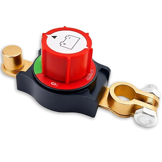 2025 New Top Post Battery Disconnect Switch,12-48V Car Battery Kill Switch,Suitable for 17-18 mm terminals,Battery Disconnect Switches are Mainly Used in Automobiles, Rvs, Boats, Solar Panels