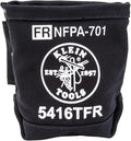 Klein Tools 5416TFR Tool Bag, Flame Resistant Canvas Bag for Bolt Storage with Double Reinforced Bottom and Tunnel Connect, 5 x 10 x 9-Inch