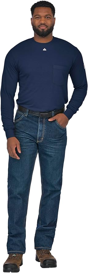 Bulwark FR Men's Fire Resistant Long Sleeve Lightweight T-Shirt