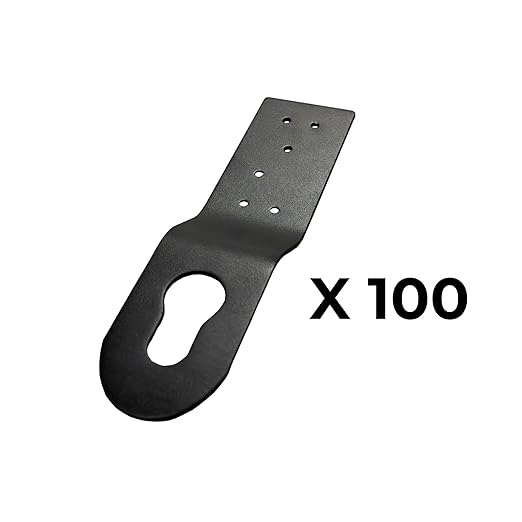 Tie Down 100-Pack Roofing Anchor Hitch Clip | Roof Anchor | Wood Anchor | Black | Use with Roofing Harness, Safety Harness, Safety Ropes for Fall Protection, and Other Fall Protection Accessories