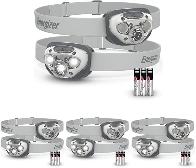 Energizer LED Headlamp PRO,IPX4 Water Resistant Headlamps,High-Performance Head Light for Outdoors,Camping,Running,Storm,Survival LED Light for Emergencies (Batteries Included),(Pack of 8)