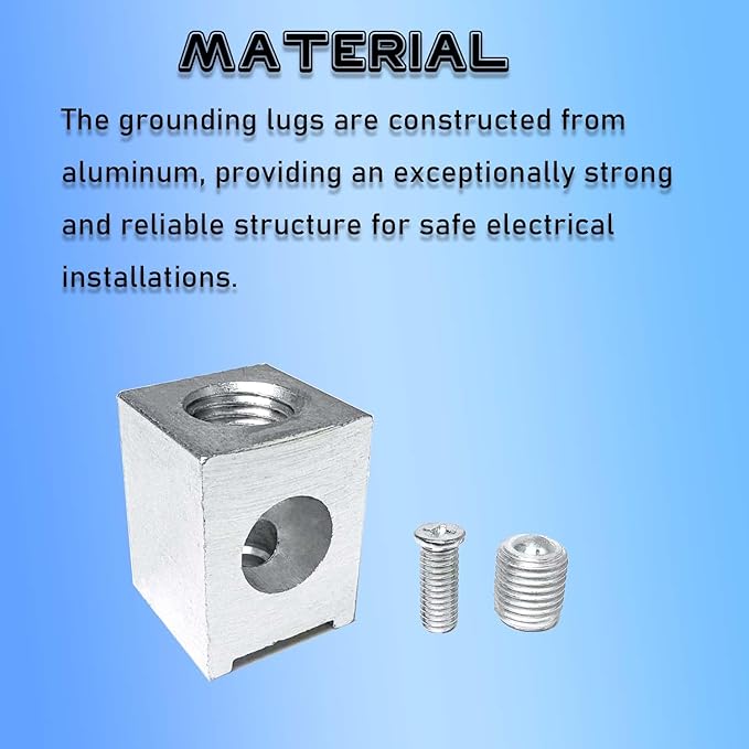 #4-2/0 Neutral Lug Kit Circuit Breaker Ground Lugs Fit for Electrical Connections Aluminum Grounding Lugs 4 Pieces