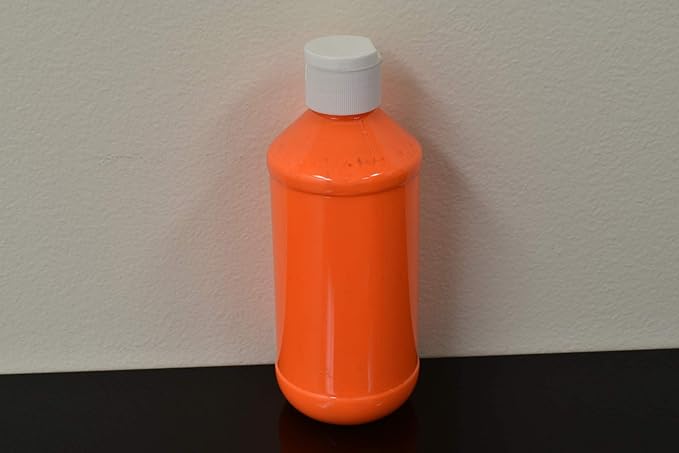 DirectGlow 8oz UV Blacklight Reactive Fluorescent Acrylic Paints (Orange)