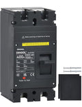 DIHOOL 400 Amp DC Circuit Breaker,2P 1500V 20kA,Heavy Duty Battery Disconnect Switch with Thermal Magnetic Trip for Solar System