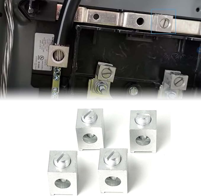 #4-2/0 Neutral Lug Kit Circuit Breaker Ground Lugs Fit for Electrical Connections Aluminum Grounding Lugs 4 Pieces